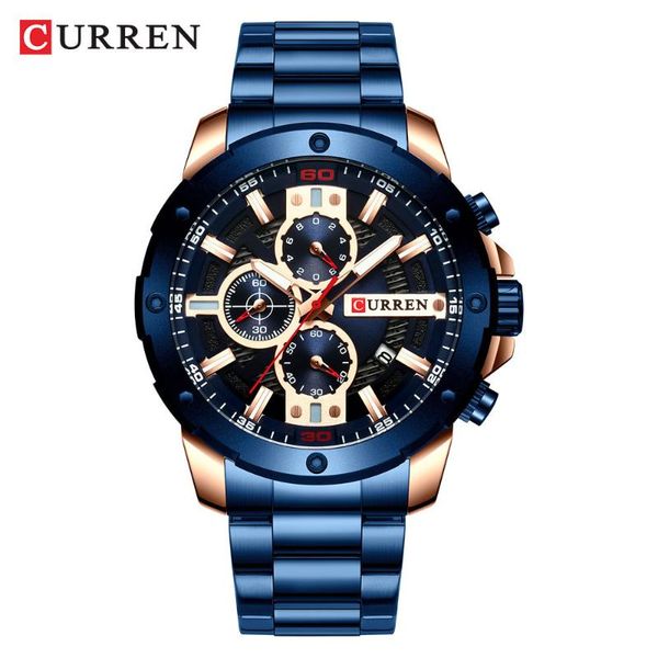wristwatches curren / carrian 8336 men's steel band calendar watch waterproof quartz six pin foreign trade, Slivery;brown
wristwatches curren / carrian 8336 men's steel band calendar watch waterproof quartz six pin foreign trade, Slivery;brown
