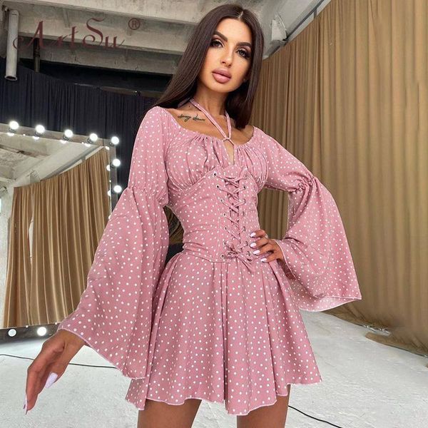 casual dresses elegant green polka dot halter mini dress beach vacation outfits autumn flare sleeve club party corset women pink, Black;gray
casual dresses elegant green polka dot halter mini dress beach vacation outfits autumn flare sleeve club party corset women pink, Black;gray