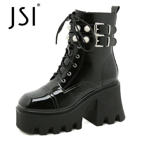 boots jsi ankle women flat platform nightclub plus size shoes pearl buckle chunky heels motorcycle trend female vo632, Black
boots jsi ankle women flat platform nightclub plus size shoes pearl buckle chunky heels motorcycle trend female vo632, Black