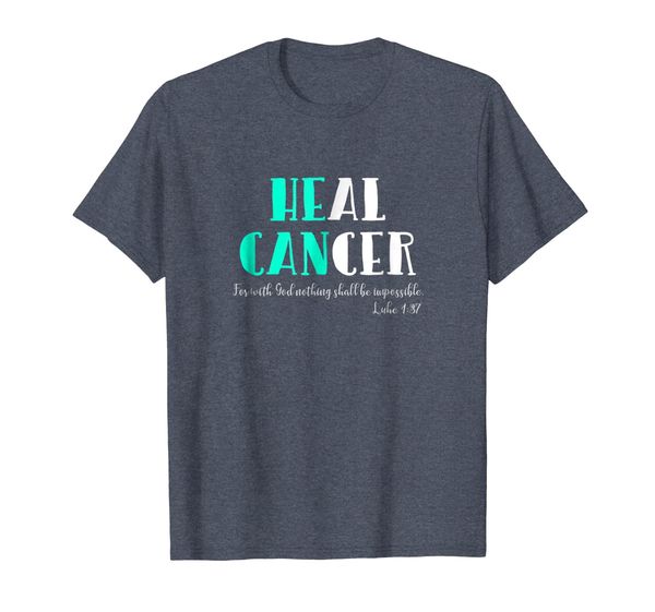 he can heal cancer | god heals luke 1:37 bible verse t-shirt, White;black
he can heal cancer | god heals luke 1:37 bible verse t-shirt, White;black