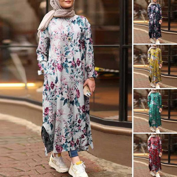 casual dresses autumn women's muslim zanzea 2021 vintage printed dress long sleeve maxi vestidos female o neck robe, Black;gray
casual dresses autumn women's muslim zanzea 2021 vintage printed dress long sleeve maxi vestidos female o neck robe, Black;gray