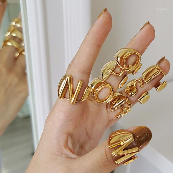 cluster rings 26-letter open finger ring golden personality retro exaggerated index tail women's 2021 fine fashion jewelry wholesale1, Golden;silver
cluster rings 26-letter open finger ring golden personality retro exaggerated index tail women's 2021 fine fashion jewelry wholesale1, Golden;silver