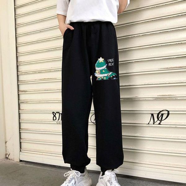 women's pants & capris harajuku autumn winter jogger sweatpant drawstring black wide leg women fleece casual streetwear christmas trous, Black;white
women's pants & capris harajuku autumn winter jogger sweatpant drawstring black wide leg women fleece casual streetwear christmas trous, Black;white