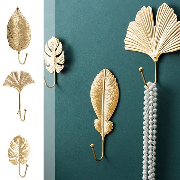 hooks & rails nordic wall for hanging clothes no-punch hanger coat key hook iron art decorations golden leaves home storage
hooks & rails nordic wall for hanging clothes no-punch hanger coat key hook iron art decorations golden leaves home storage