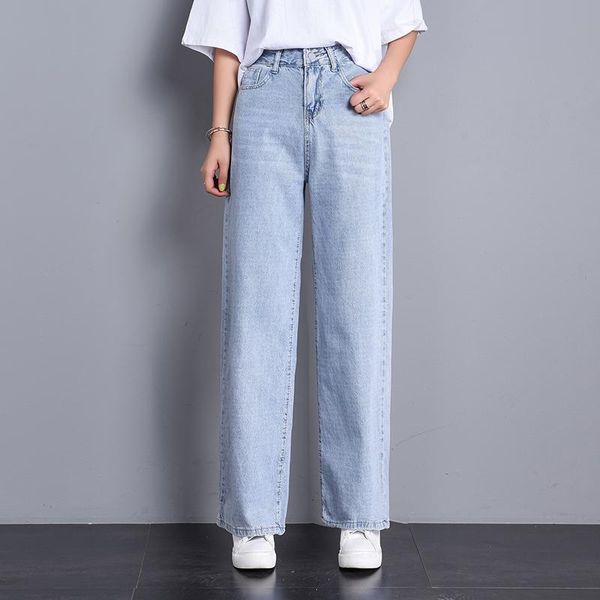 women's jeans high waist loose wide leg straight long for women s l xl 2xl, Blue
women's jeans high waist loose wide leg straight long for women s l xl 2xl, Blue