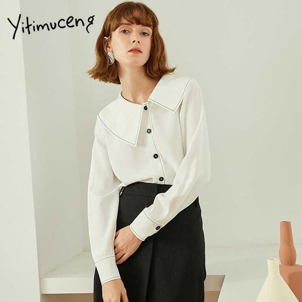 yitimuceng office lady shirts womens long sleeve blouse button up fashion clothes items white chiffon 210601
yitimuceng office lady shirts womens long sleeve blouse button up fashion clothes items white chiffon 210601