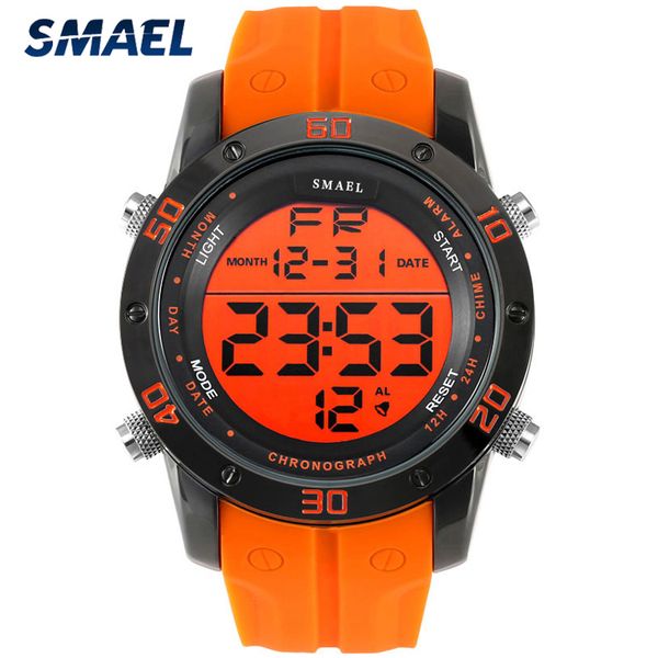 smael fashion sports mens watches 2021 new watch men led electronic watch digital clock man date waterproof military wristwatche x0524, Slivery;brown
smael fashion sports mens watches 2021 new watch men led electronic watch digital clock man date waterproof military wristwatche x0524, Slivery;brown