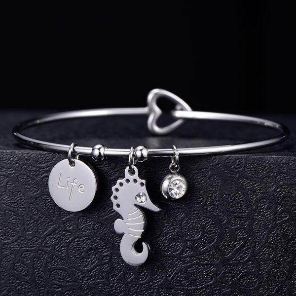 animal charms bracelet for women love cuff silver stainless steel bangles woman fashion jewelry pulseira graduation 2021 gift bangle, Black
animal charms bracelet for women love cuff silver stainless steel bangles woman fashion jewelry pulseira graduation 2021 gift bangle, Black