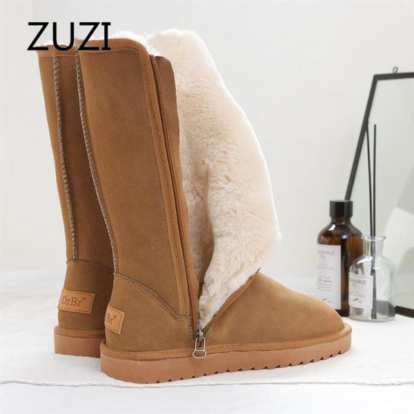 boots zuzi 2021 women's leather long snow high tube inner zipper plus velvet thickening winter warm cotton, Black
boots zuzi 2021 women's leather long snow high tube inner zipper plus velvet thickening winter warm cotton, Black