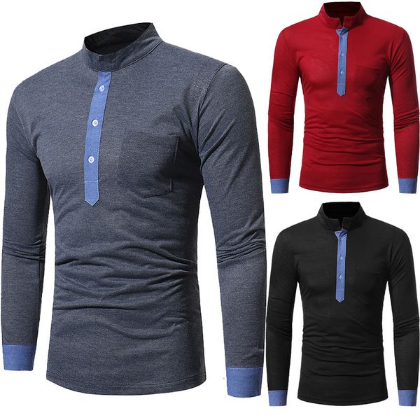 men's long-sleeve shirts contrasting thin base shirt shreds turtleneck with pocket, White;black
men's long-sleeve shirts contrasting thin base shirt shreds turtleneck with pocket, White;black