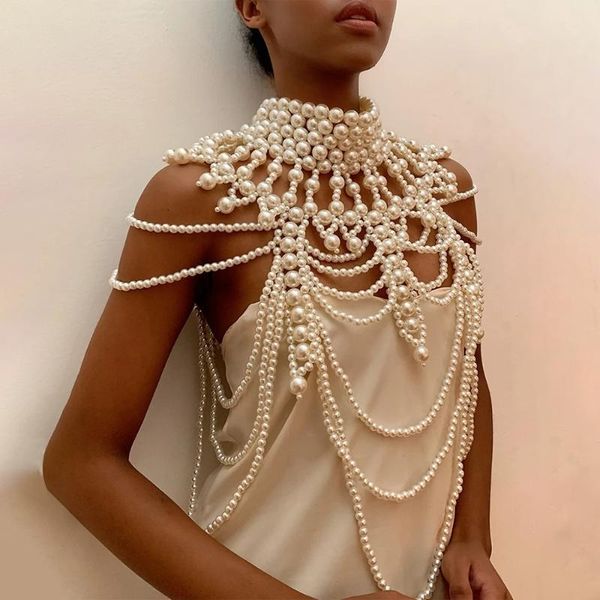 wraps & jackets luxury pearl beaded wedding bolero evening shawl women party shrug body chain, White
wraps & jackets luxury pearl beaded wedding bolero evening shawl women party shrug body chain, White