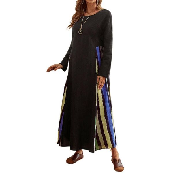 casual dresses women long sleeve dress fashion ladies crewed neck loose striped printed female clothing 2021, Black;gray
casual dresses women long sleeve dress fashion ladies crewed neck loose striped printed female clothing 2021, Black;gray