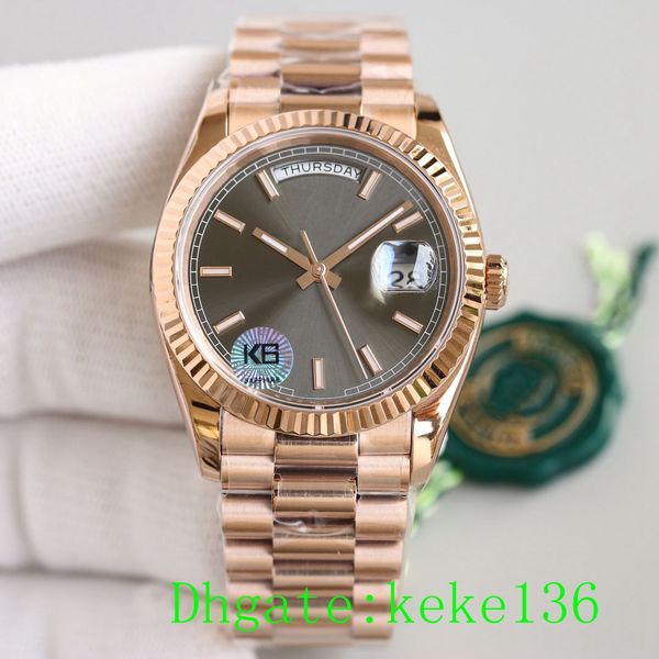 2 colors fashion men watch 128238 36mm rose gold black grey dial sapphire japanese movement automatic mechanical mens luminescent watches wr, Slivery;brown
2 colors fashion men watch 128238 36mm rose gold black grey dial sapphire japanese movement automatic mechanical mens luminescent watches wr, Slivery;brown