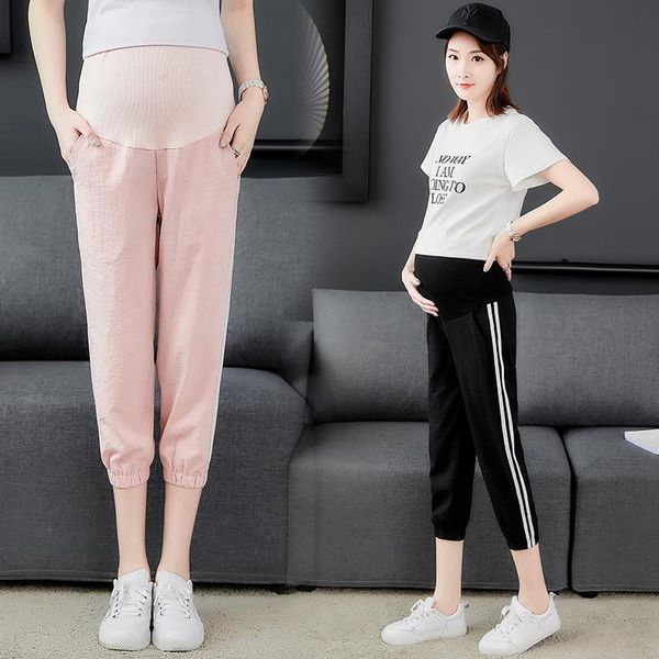 maternity bottoms 2021 fashion cropped trousers summer 7point pants for pregnancy women mom outside loose-fitting pregnant clothes, White
maternity bottoms 2021 fashion cropped trousers summer 7point pants for pregnancy women mom outside loose-fitting pregnant clothes, White