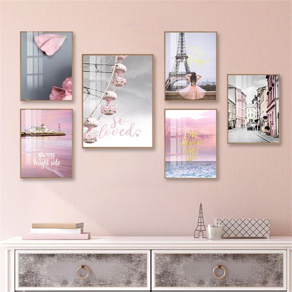 paintings pink girl swan eiffel tower ferris wheel rose nordic canvas painting art printing picture bedroom wall home decoration posters 
paintings pink girl swan eiffel tower ferris wheel rose nordic canvas painting art printing picture bedroom wall home decoration posters