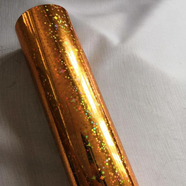 other arts and crafts holographic foil stamping gold sparkles star pattern press on paper or plastic size: 64cm x120m heat film
other arts and crafts holographic foil stamping gold sparkles star pattern press on paper or plastic size: 64cm x120m heat film