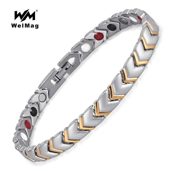 welmag healing magnetic bracelets & bangles luxury fashion charms health energy titanium jewelry 8 inch bracelet link, chain, Black
welmag healing magnetic bracelets & bangles luxury fashion charms health energy titanium jewelry 8 inch bracelet link, chain, Black
