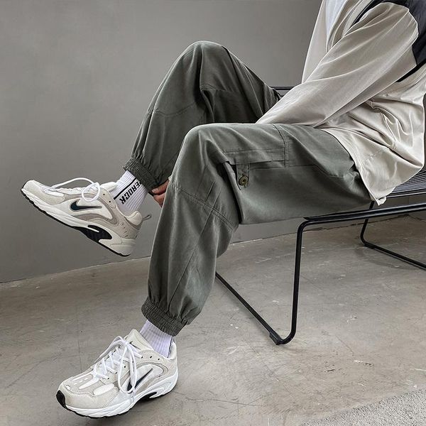 men's pants tie feet cargo summer trendy plus size straight loose casual, Black
men's pants tie feet cargo summer trendy plus size straight loose casual, Black