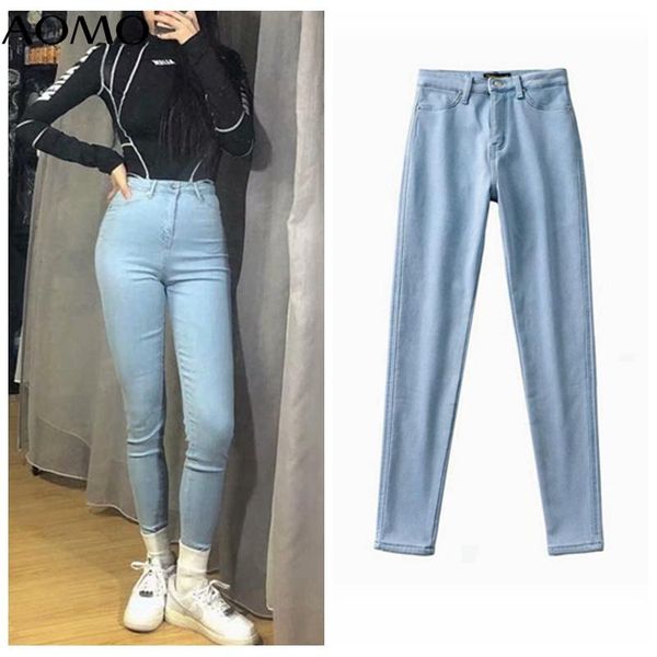 women's jeans aomo pants flecce slim women high waist autumn winter denim na07a, Blue
women's jeans aomo pants flecce slim women high waist autumn winter denim na07a, Blue