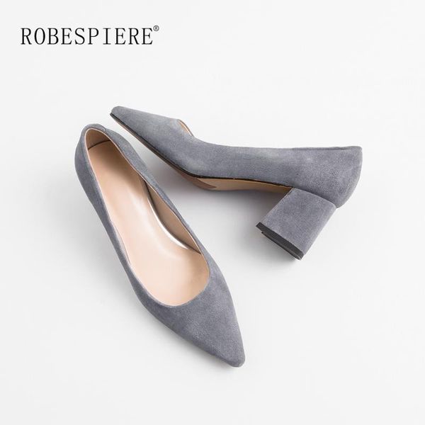 dress shoes robespiere women office pumps quality kid suede square heels female classics pointed toe shallow a55, Black
dress shoes robespiere women office pumps quality kid suede square heels female classics pointed toe shallow a55, Black