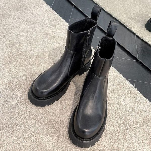 boots 2021women genuine leather round toe flats slip on ankle winter platform casual shoes, Black
boots 2021women genuine leather round toe flats slip on ankle winter platform casual shoes, Black