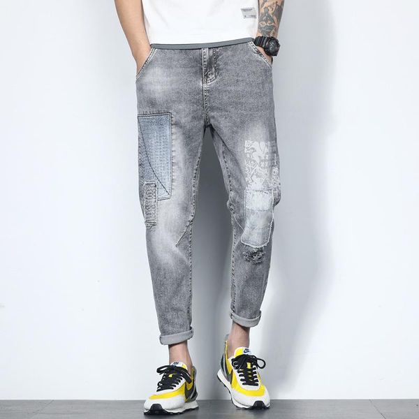 men's jeans 2021 spring&summer korean style of the tide brand ins simple personality casual loose slim pants, Blue
men's jeans 2021 spring&summer korean style of the tide brand ins simple personality casual loose slim pants, Blue
