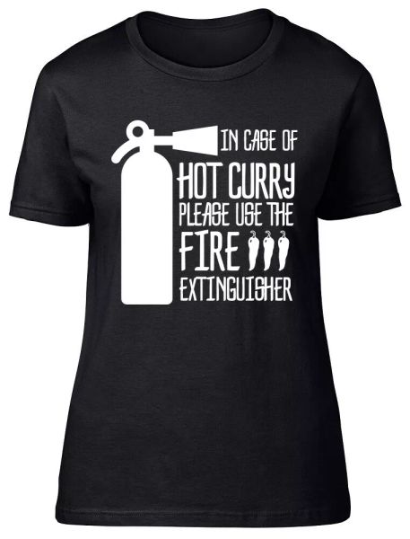 in case of curry please use the fire extinguisher womens fitted t shirt, White;black
in case of curry please use the fire extinguisher womens fitted t shirt, White;black
