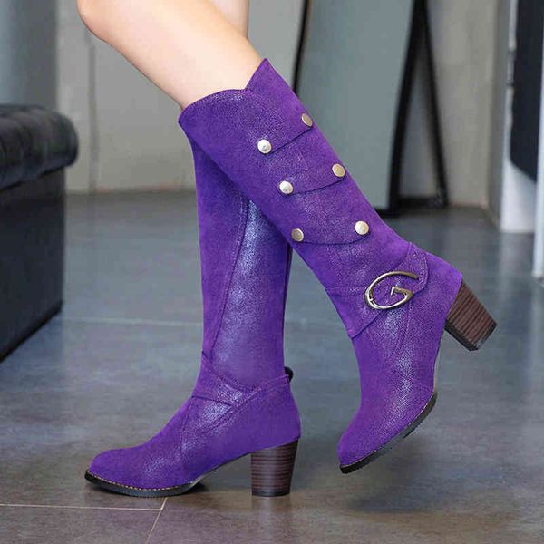 dress shoes female waterproof boots with purple high-pipe rivets and metal buckles, shoes for women of size 34-48, wk3d, Black
dress shoes female waterproof boots with purple high-pipe rivets and metal buckles, shoes for women of size 34-48, wk3d, Black