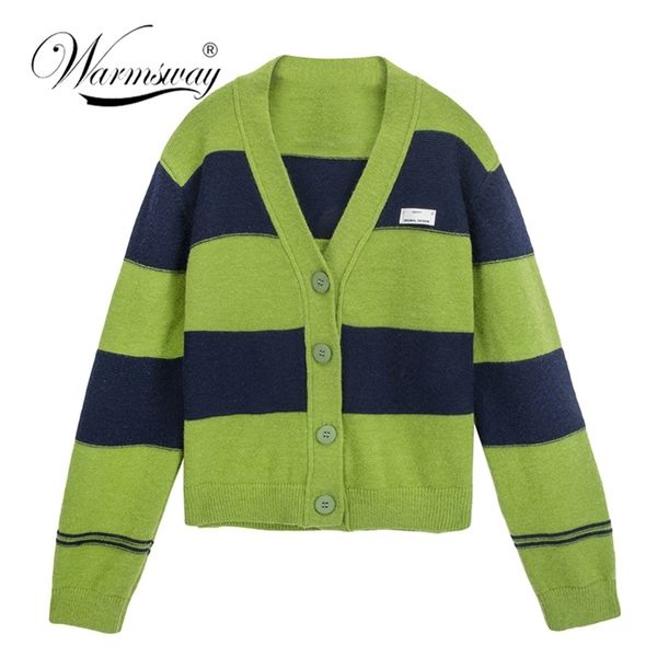 womens green knitted cardigan sweater drop shulder chic striped patchwork streetwear korean knitwear short all-match c-278 210522, White
womens green knitted cardigan sweater drop shulder chic striped patchwork streetwear korean knitwear short all-match c-278 210522, White