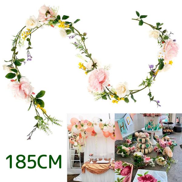 decorative flowers & wreaths 1.8 m artificial flower garland rose rattan for wedding home decoration spring autumn garden arch decor diy fak
decorative flowers & wreaths 1.8 m artificial flower garland rose rattan for wedding home decoration spring autumn garden arch decor diy fak