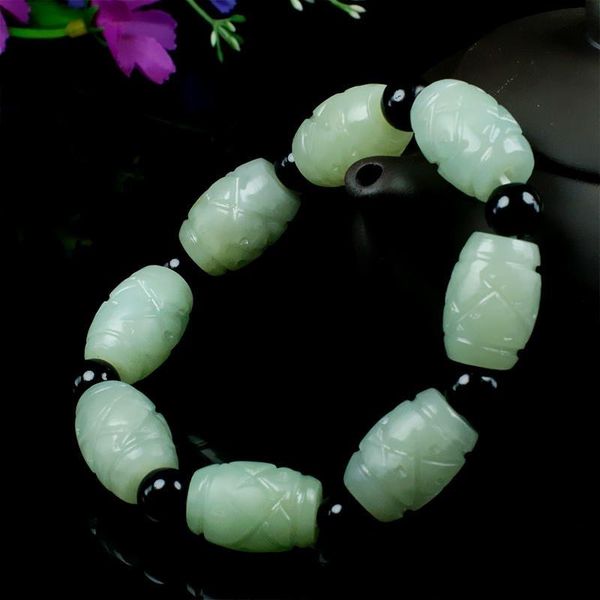 natural white jade beads carved elastic bracelet bangle charm jewellery fashion accessories hand-carved man luck amulet, Silver
natural white jade beads carved elastic bracelet bangle charm jewellery fashion accessories hand-carved man luck amulet, Silver