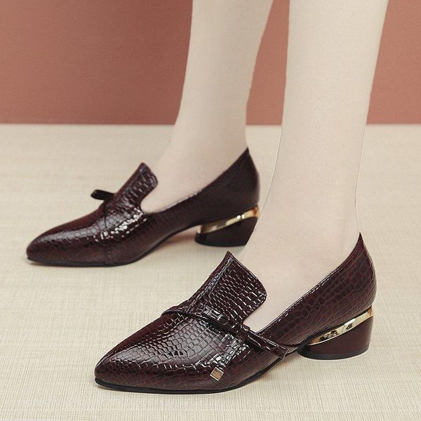 dress shoes spring woman mid heels pointed toe office lady work shoe thick heel fashion string bead soft pu leather, Black
dress shoes spring woman mid heels pointed toe office lady work shoe thick heel fashion string bead soft pu leather, Black