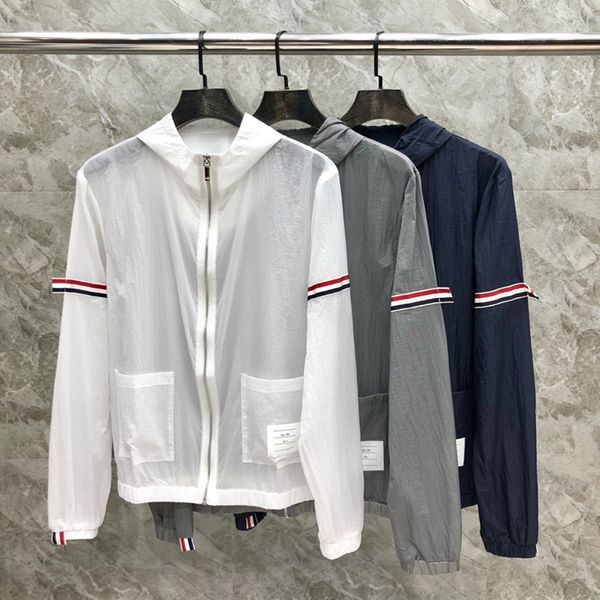 2021 fashion tb thom brand jacket men striped sleeves uv sun-protective outdoor coats summer thin casual hooded skin windbreaker, Black;brown
2021 fashion tb thom brand jacket men striped sleeves uv sun-protective outdoor coats summer thin casual hooded skin windbreaker, Black;brown