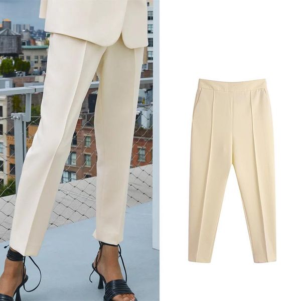 women's pants & capris autumn white trouser suits trafza 2021 solid color feet fashion office professional slimming thin pencil pl934, Black;white
women's pants & capris autumn white trouser suits trafza 2021 solid color feet fashion office professional slimming thin pencil pl934, Black;white