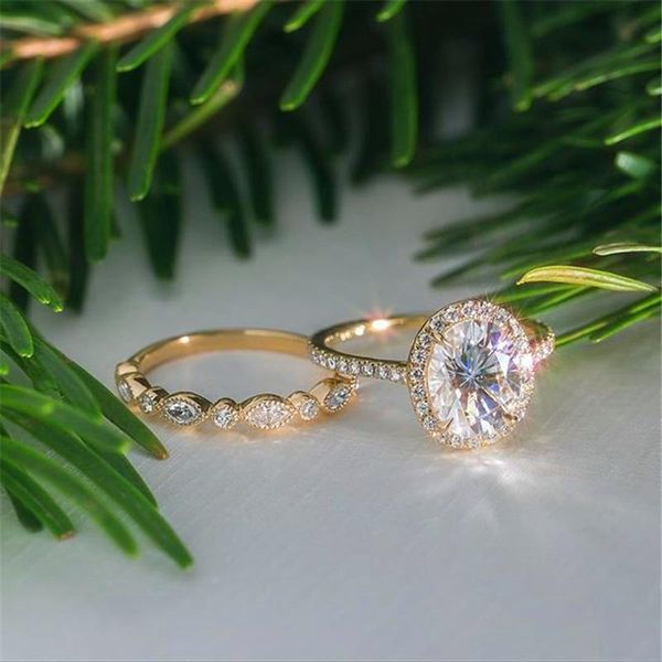 cluster rings luxury female oval crystal ring set fashion yellow gold color engagement elegant love bride wedding for women, Golden;silver
cluster rings luxury female oval crystal ring set fashion yellow gold color engagement elegant love bride wedding for women, Golden;silver