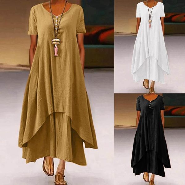 casual dresses women solid dress v-neck short sleeve irregular loose long elegant fashion femininas vintage #g2, Black;gray
casual dresses women solid dress v-neck short sleeve irregular loose long elegant fashion femininas vintage #g2, Black;gray