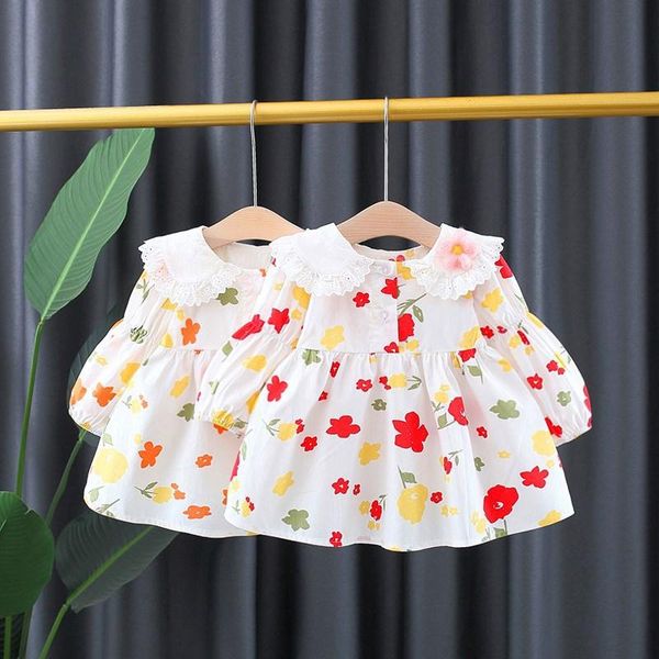 girl's dresses baby spring autumn clothing cute born infant kids girls party floret long sleeve dress solid clothes, Red;yellow
girl's dresses baby spring autumn clothing cute born infant kids girls party floret long sleeve dress solid clothes, Red;yellow