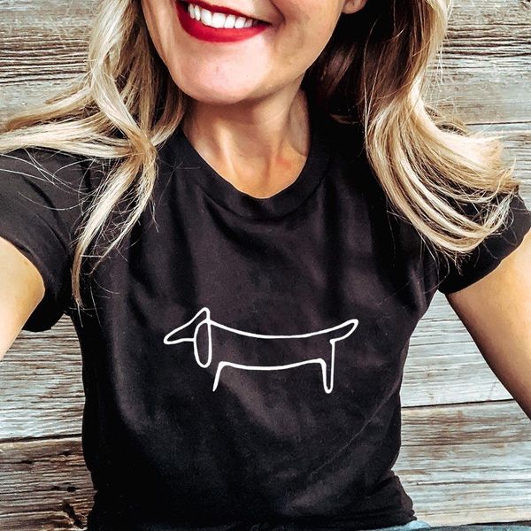 simple dachshund dog print clothes women summer t shirt graphic tees female harajuku aesthetic short sleeve camisetas mujer, White
simple dachshund dog print clothes women summer t shirt graphic tees female harajuku aesthetic short sleeve camisetas mujer, White