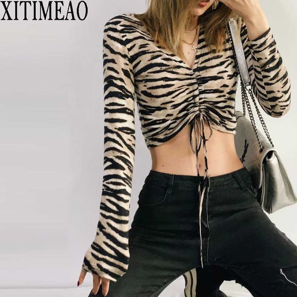 za slim short long sleeve knitted t shirt ruched drawstring pullovers v neck vintage tshirt harajuku xitimeao 210602, White
za slim short long sleeve knitted t shirt ruched drawstring pullovers v neck vintage tshirt harajuku xitimeao 210602, White