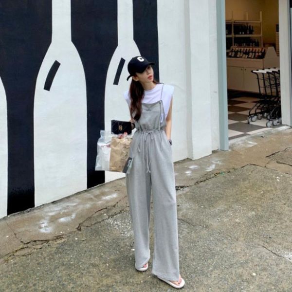 women's pants & capris foreign style aging drawstring show thin loose wide leg straight jumpsuit high waist casual suspenders trousers, Black;white
women's pants & capris foreign style aging drawstring show thin loose wide leg straight jumpsuit high waist casual suspenders trousers, Black;white