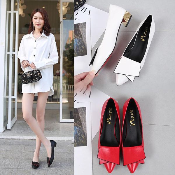 women's professional work shoes pointed toe single women autumn thick heel summer plus size dress, Black
women's professional work shoes pointed toe single women autumn thick heel summer plus size dress, Black
