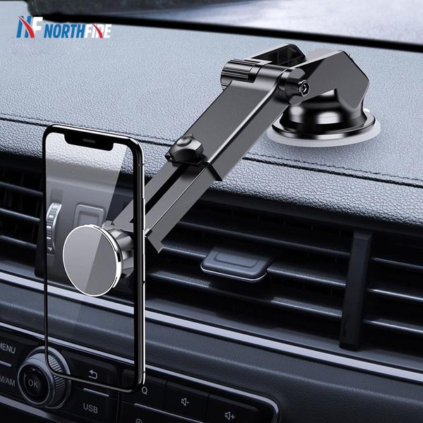 cell phone mounts & holders universal magnetic car holder dashboard mount center console stand strong magnet bracket suction cup