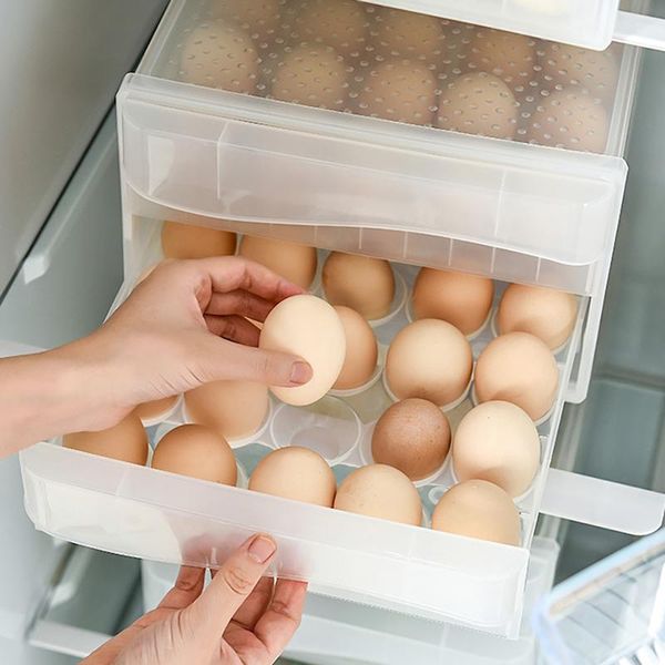 storage bottles & jars household egg box drawer-type refrigerator plastic transparent dumpling double layer trays
storage bottles & jars household egg box drawer-type refrigerator plastic transparent dumpling double layer trays