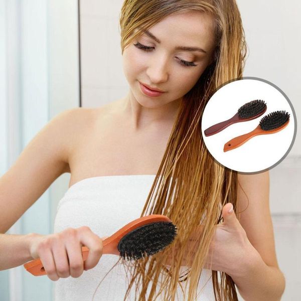 natural boar bristle hairbrush massage comb anti-static hair scalp beech brush styling handle paddle tool w g3b9 brushes, Silver
natural boar bristle hairbrush massage comb anti-static hair scalp beech brush styling handle paddle tool w g3b9 brushes, Silver