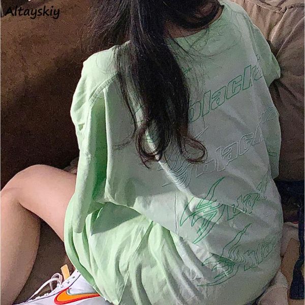 women's t-shirt cotton t-shirts women green print loose sweet college summer all-match fashion harajuku casual aesthetic mujer streetw, White
women's t-shirt cotton t-shirts women green print loose sweet college summer all-match fashion harajuku casual aesthetic mujer streetw, White