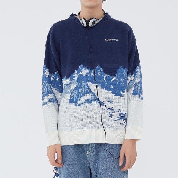 men's sweaters harajuku sweater oversize loose pullover men clothing outwear hip hop streetwear snow mountain knitted autumn winter, White;black
men's sweaters harajuku sweater oversize loose pullover men clothing outwear hip hop streetwear snow mountain knitted autumn winter, White;black