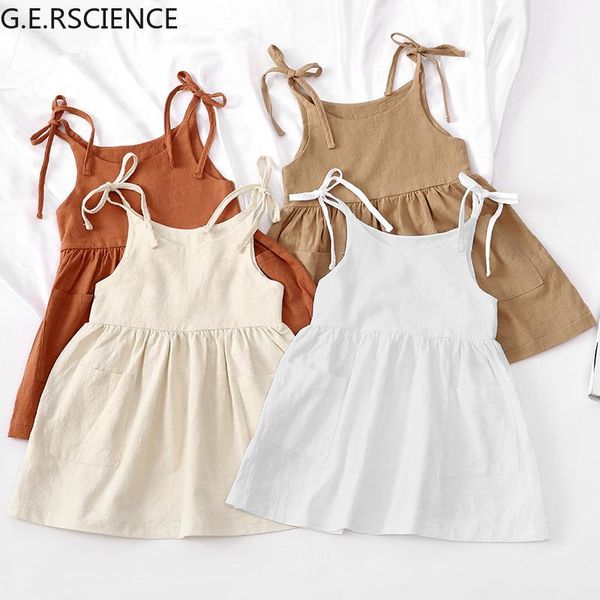 girls summer cotton and linen lace dress fashion solid color casual children's sling girl's dresses, Red;yellow
girls summer cotton and linen lace dress fashion solid color casual children's sling girl's dresses, Red;yellow