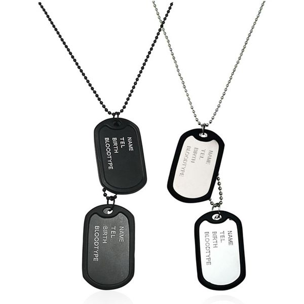 fashion military army style black four-row letter double-row dog tags chain mens pendant necklace men link chain, Silver
fashion military army style black four-row letter double-row dog tags chain mens pendant necklace men link chain, Silver