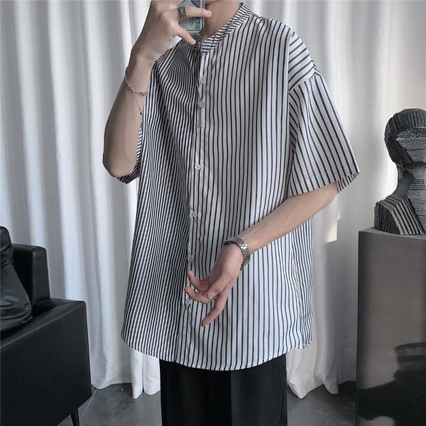 summer men's stripe printing splicing loose casual cotton clothes shirt blue/black color camisa masculina -5xl, White;black
summer men's stripe printing splicing loose casual cotton clothes shirt blue/black color camisa masculina -5xl, White;black