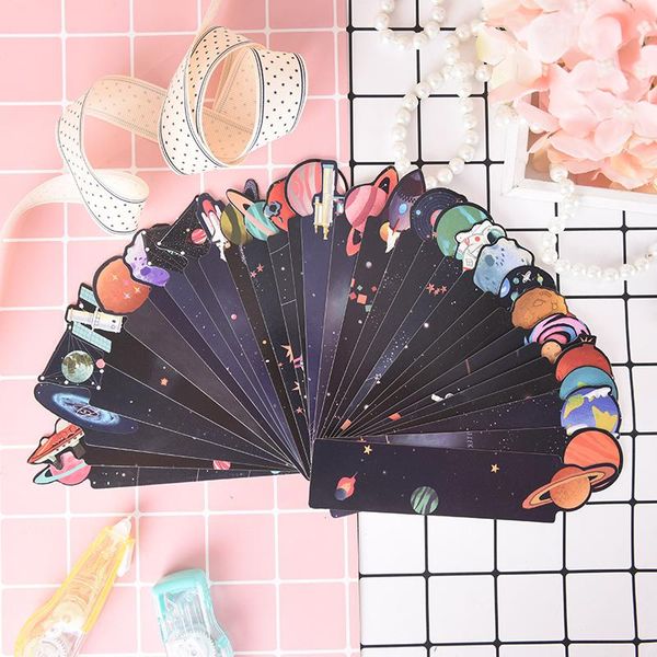 bookmark 30pcs little galaxy space bookmarks alien planet message card kids school gift supplies
bookmark 30pcs little galaxy space bookmarks alien planet message card kids school gift supplies